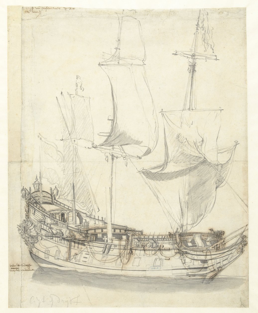 Witte de With 海军中将的皇家王子号舰船 作者 威廉·范德维尔德（一）