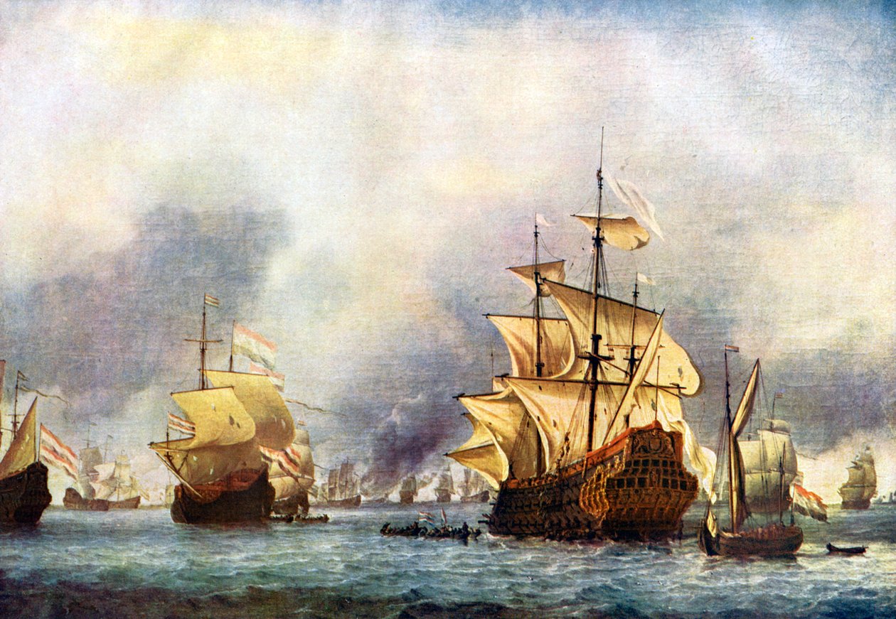 皇家王子的投降。 c1650-1700 作者 威廉·范·德·韦尔德
