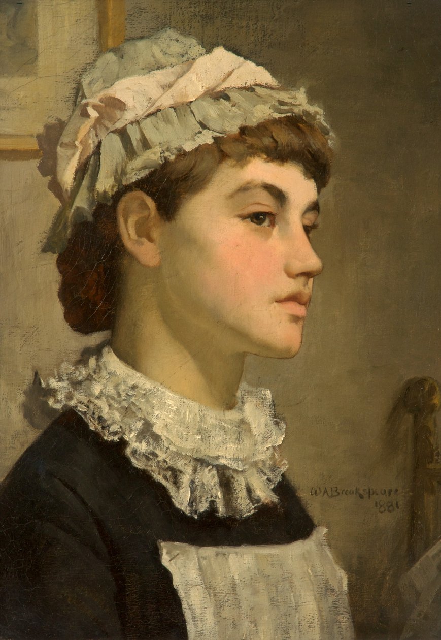 女仆，1881年 作者 威廉·A·布雷克斯皮尔
