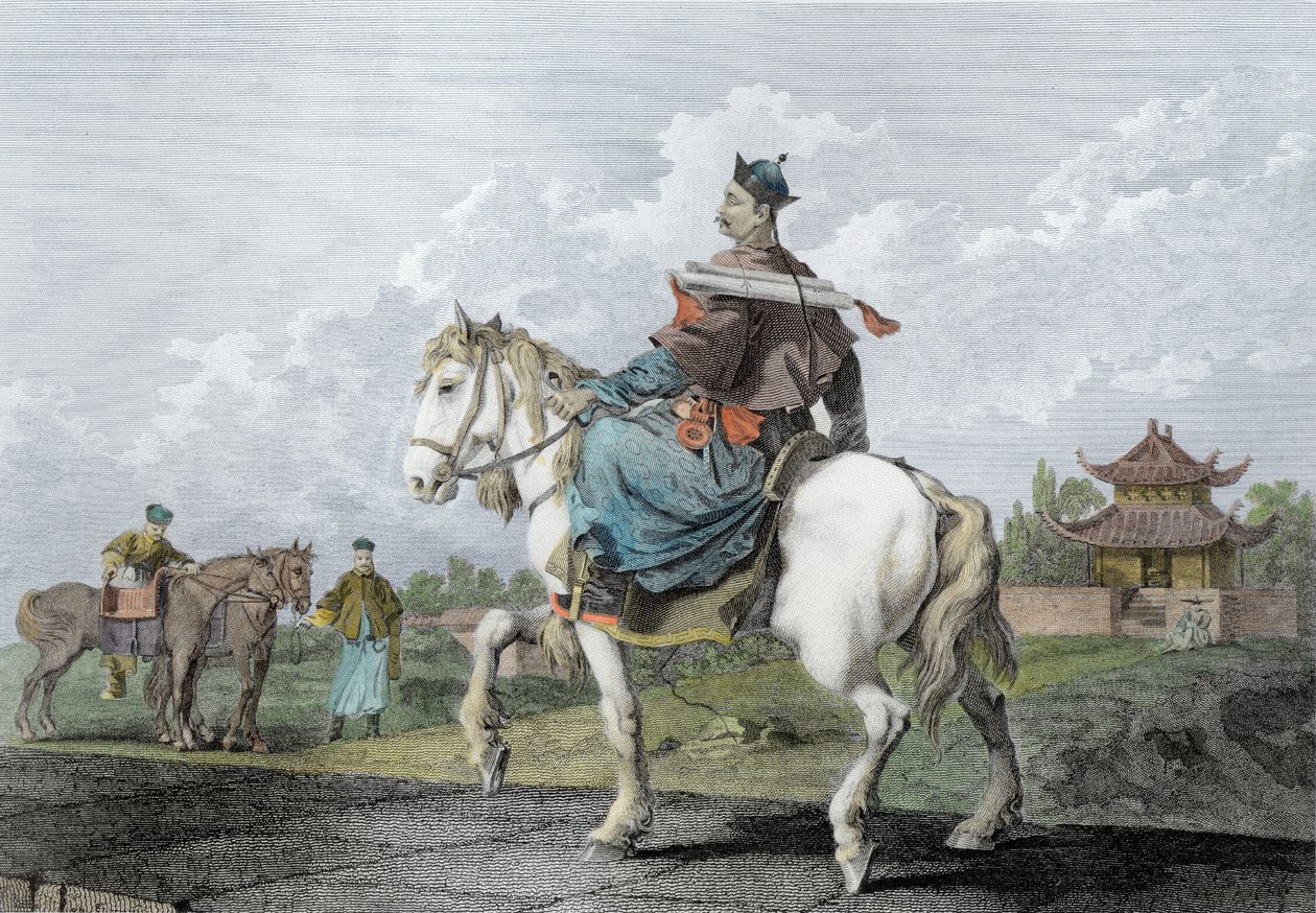 来自中国皇帝的全文或普通话，由威尔逊，酒吧刻。作者：G. Nicol，1796年（后来着色） 作者 威廉·亚历山大