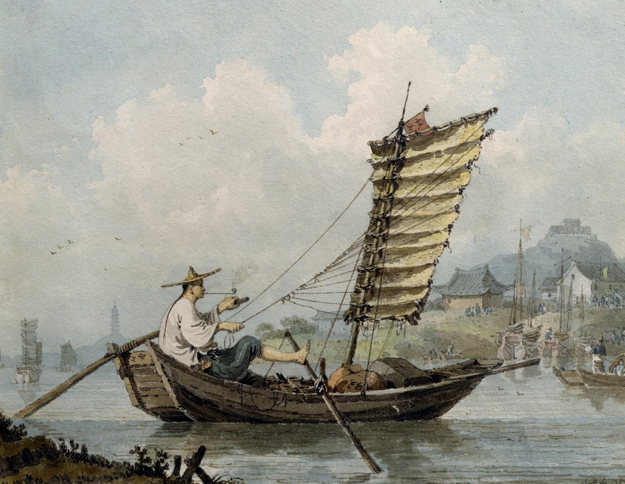 1795年中国水手在他的垃圾中吸烟（wc） 作者 威廉·亚历山大