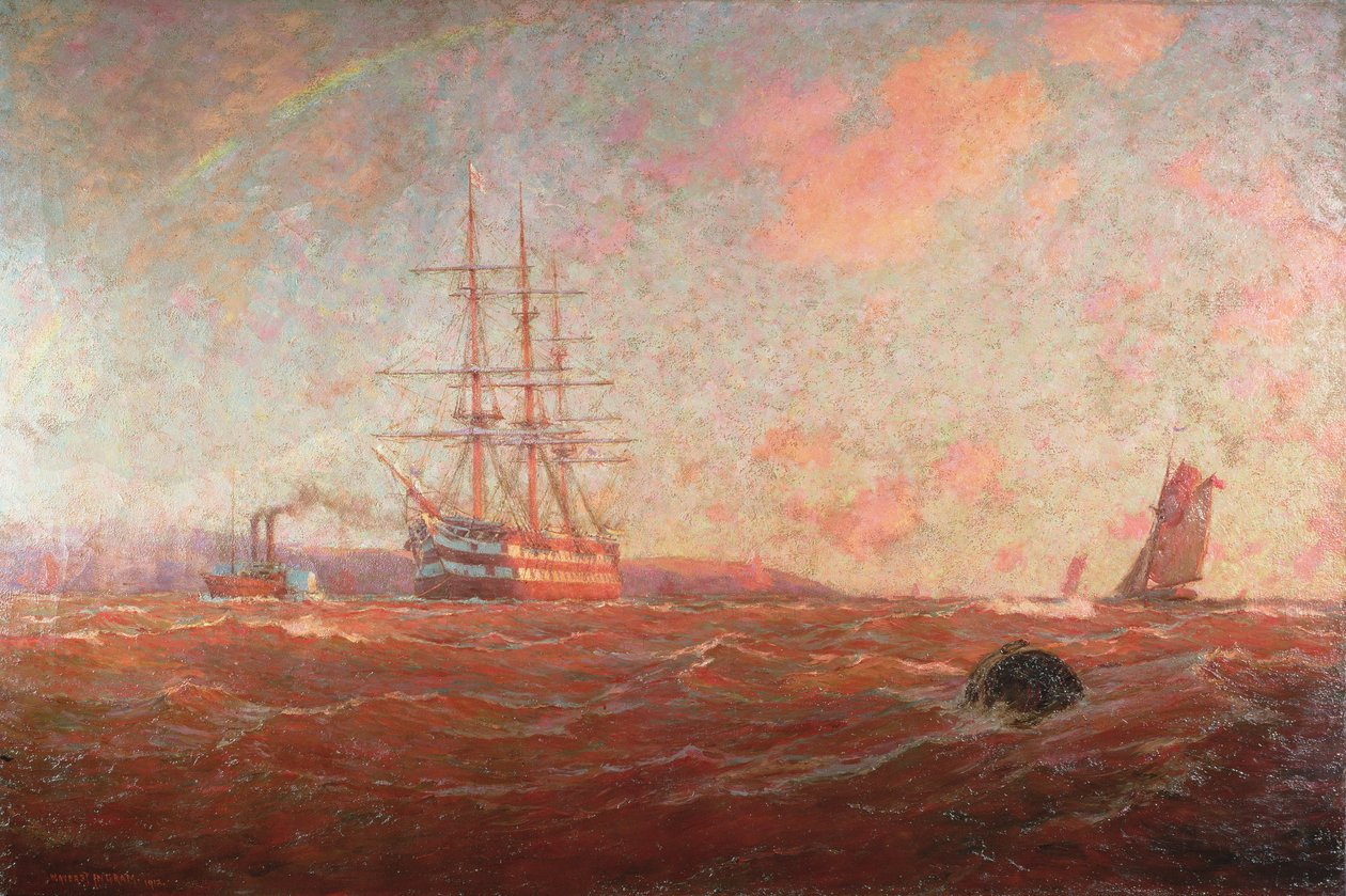 家庭港口，法尔茅斯，1912年 作者 威廉·亚耶斯特·英格拉姆