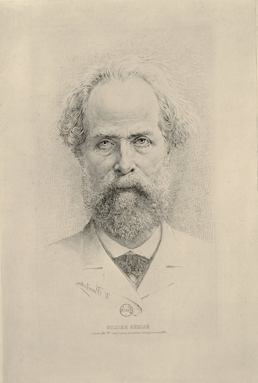 Elisee Reclus的肖像（1830-1905） 作者 威廉·巴伯汀