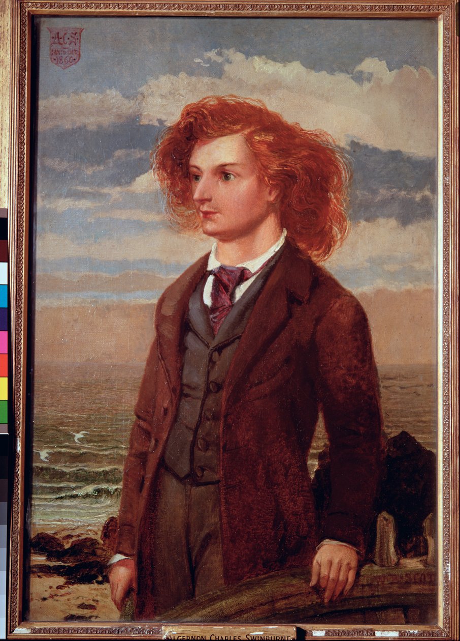 Algernon Charles Swinburne的肖像（1837-1909） 作者 威廉·贝尔·斯科特