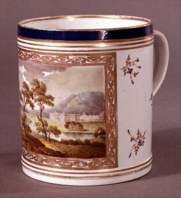 Pinxton马克杯，涂上Chatsworth，c.1800（瓷器） 作者 威廉·比林斯利