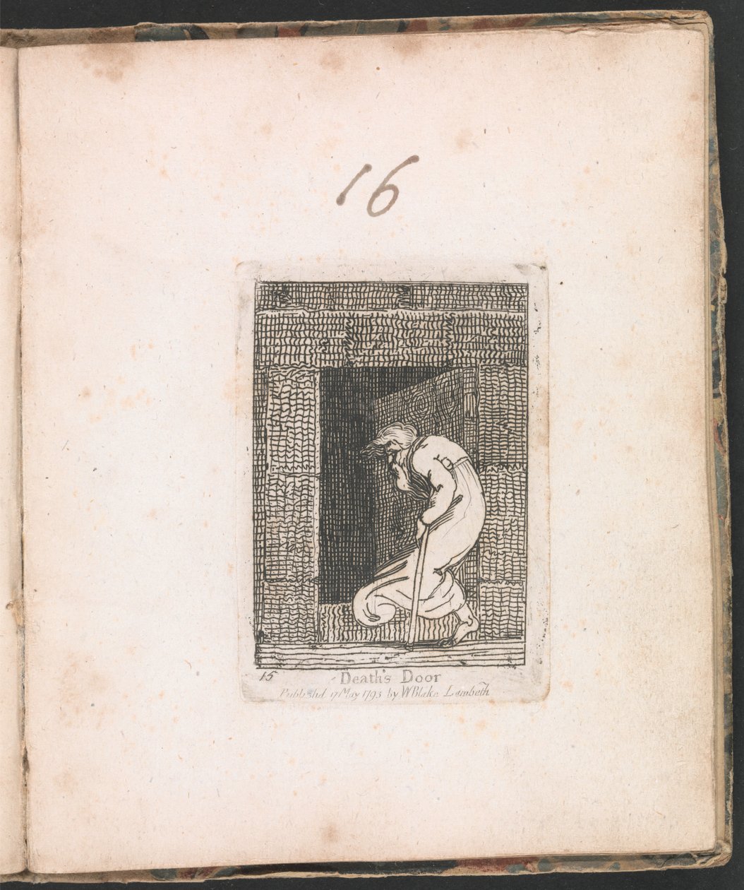 死亡之门，来自For Children的16号板块。天堂之门，1793年 作者 威廉·布雷克