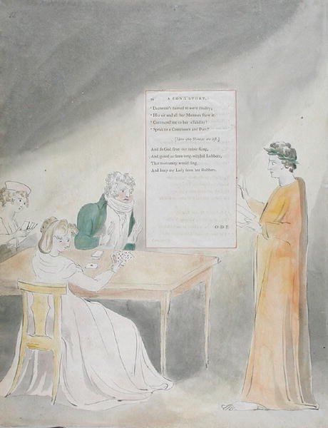 “托马斯·格雷诗集”中的长篇故事设计34，出版于1797-98（纸笔上有纸笔） 作者 威廉·布雷克