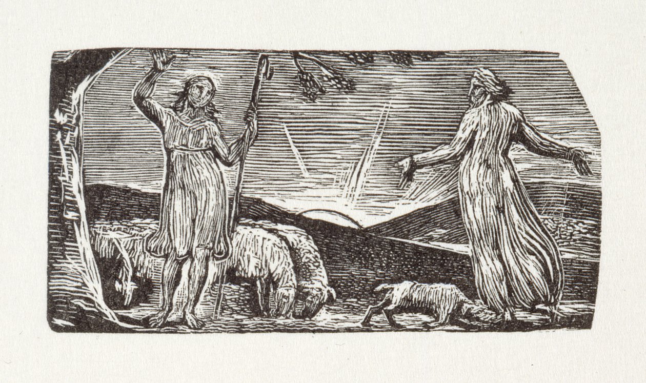 每个生物，Thenot，他的任务都诞生了，1821年（木版画） 作者 威廉·布雷克