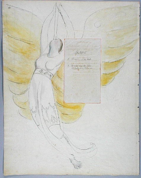 克拉克夫人的墓志铭，设计102年来自托马斯·格雷的诗歌，1797-98（纸上用钢笔墨水写成） 作者 威廉·布雷克