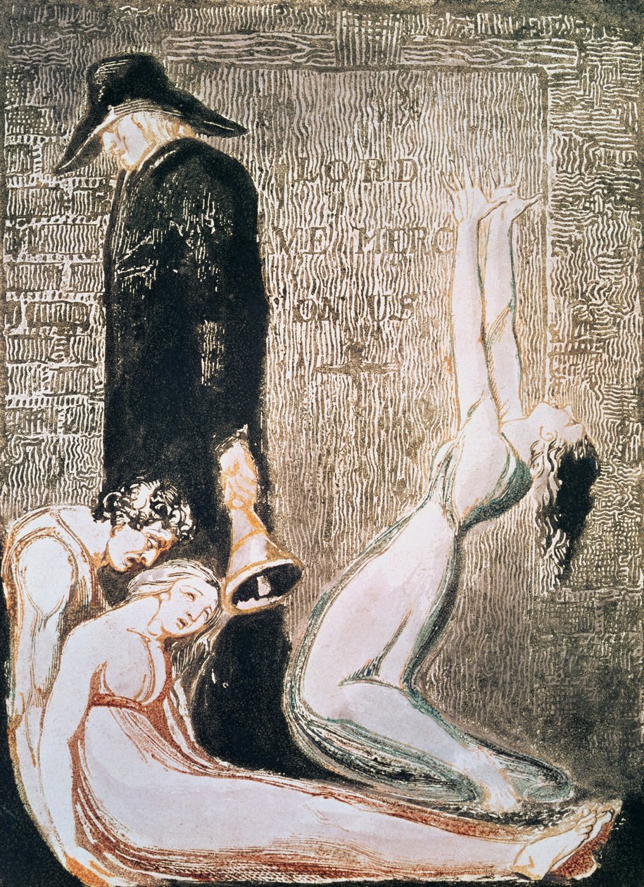 欧洲预言;瘟疫，c.1794（浮雕蚀刻，雕刻，wc） 作者 威廉·布雷克