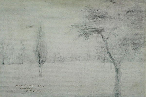 景观与尖顶，c.1801 作者 威廉·布雷克