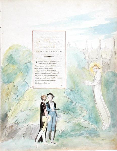 伊顿公学前瞻性的颂歌，来自托马斯格雷的诗歌，出版于1797  -  98年（wc和黑色墨水在纸上） 作者 威廉·布雷克