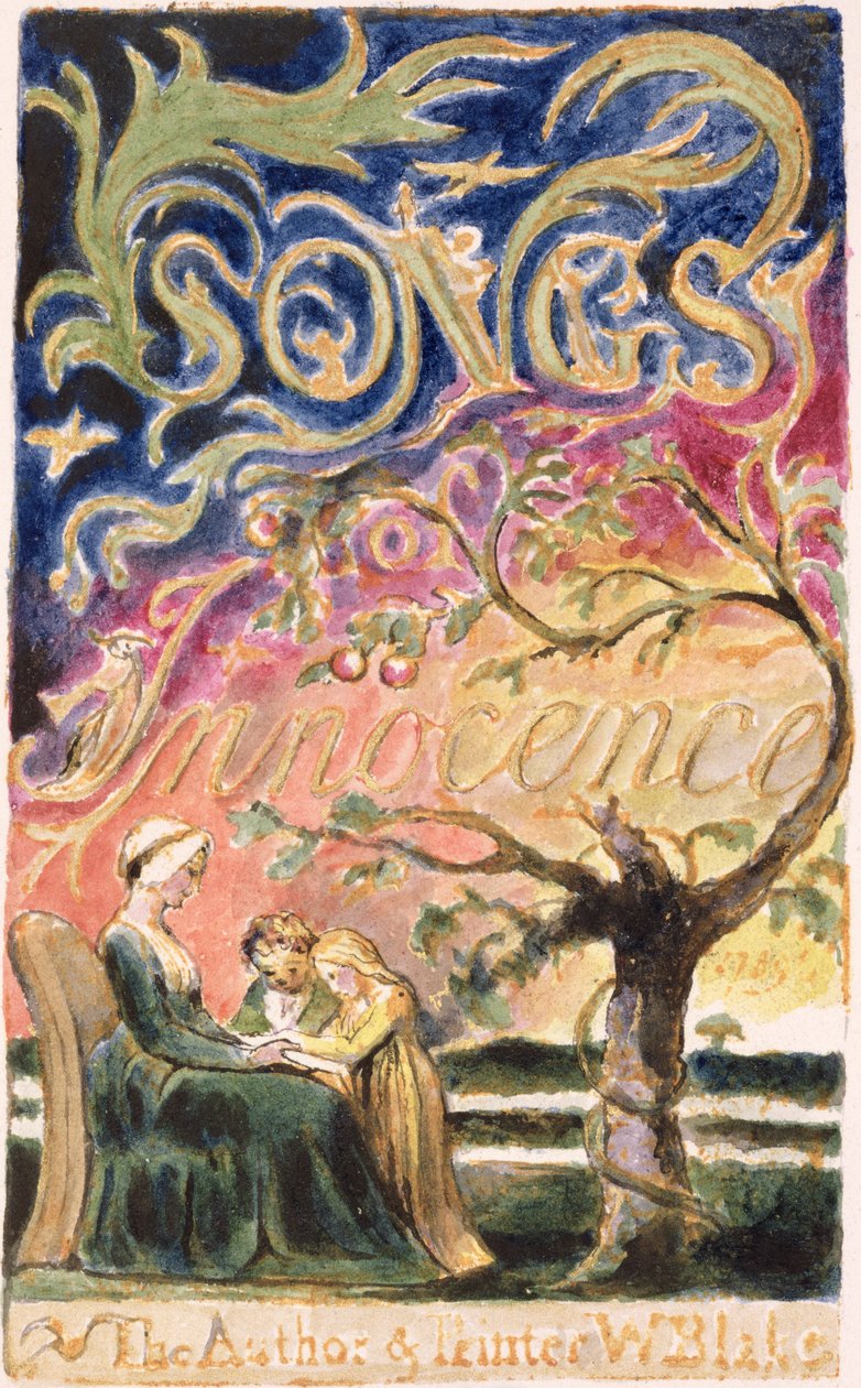 P.125-1950.pt3标题页：“纯真与经验之歌”中的第3页（复制AA）c.1815-26（蚀刻，墨水和wc） 作者 威廉·布雷克