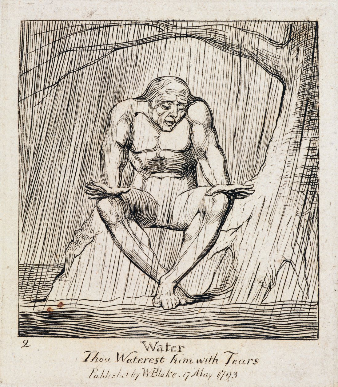 P.438-1985水，你用泪水浇灌他，“天堂之门”，1818-25（线刻） 作者 威廉·布雷克