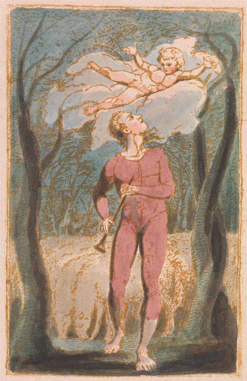 纯真之歌，Plate 1，Frontispiece（Bentley 2） 作者 威廉·布雷克
