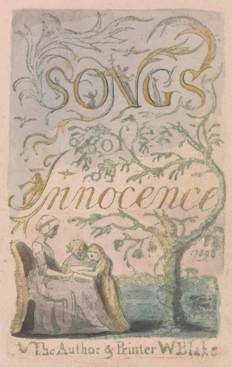 纯真和经验之歌，Plate 2，Innocence Title Page（Bentley 3） 作者 威廉·布雷克