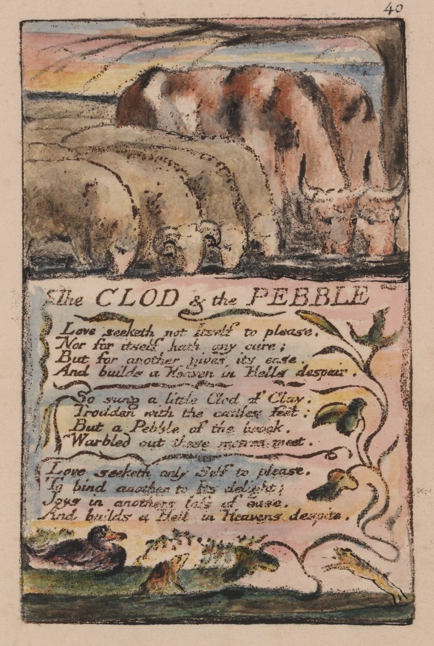 纯真和经验之歌，板块40，The Clod und the Pebble（Bentley 32） 作者 威廉·布雷克