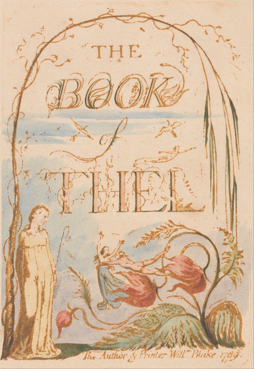The Book of thel，Plate 2，Title Page 作者 威廉·布雷克