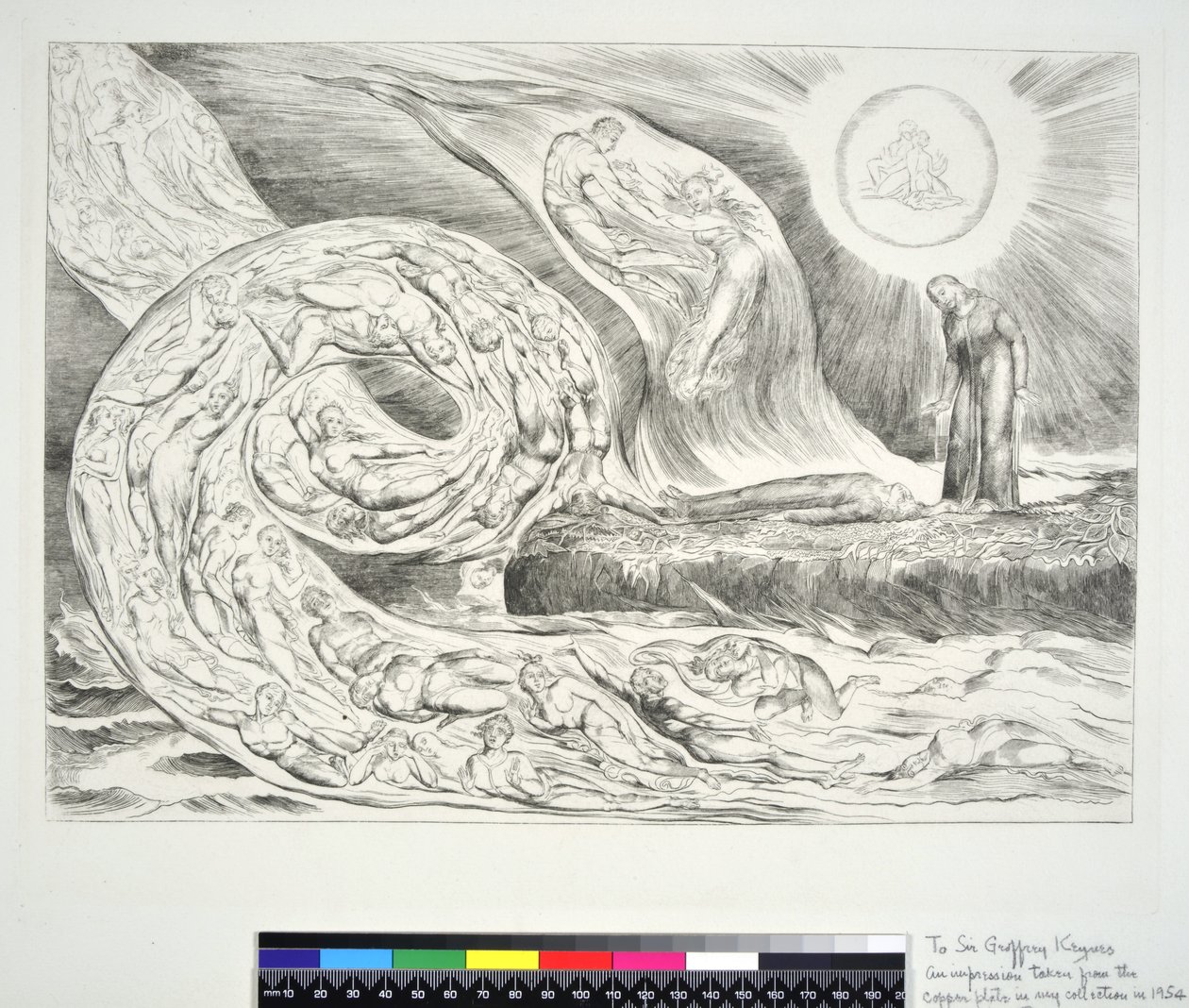 The Lustful：Paolo和Francesca Inferno V，由Dante Alighieri创作的“神曲”的插图，1954年 作者 威廉·布雷克