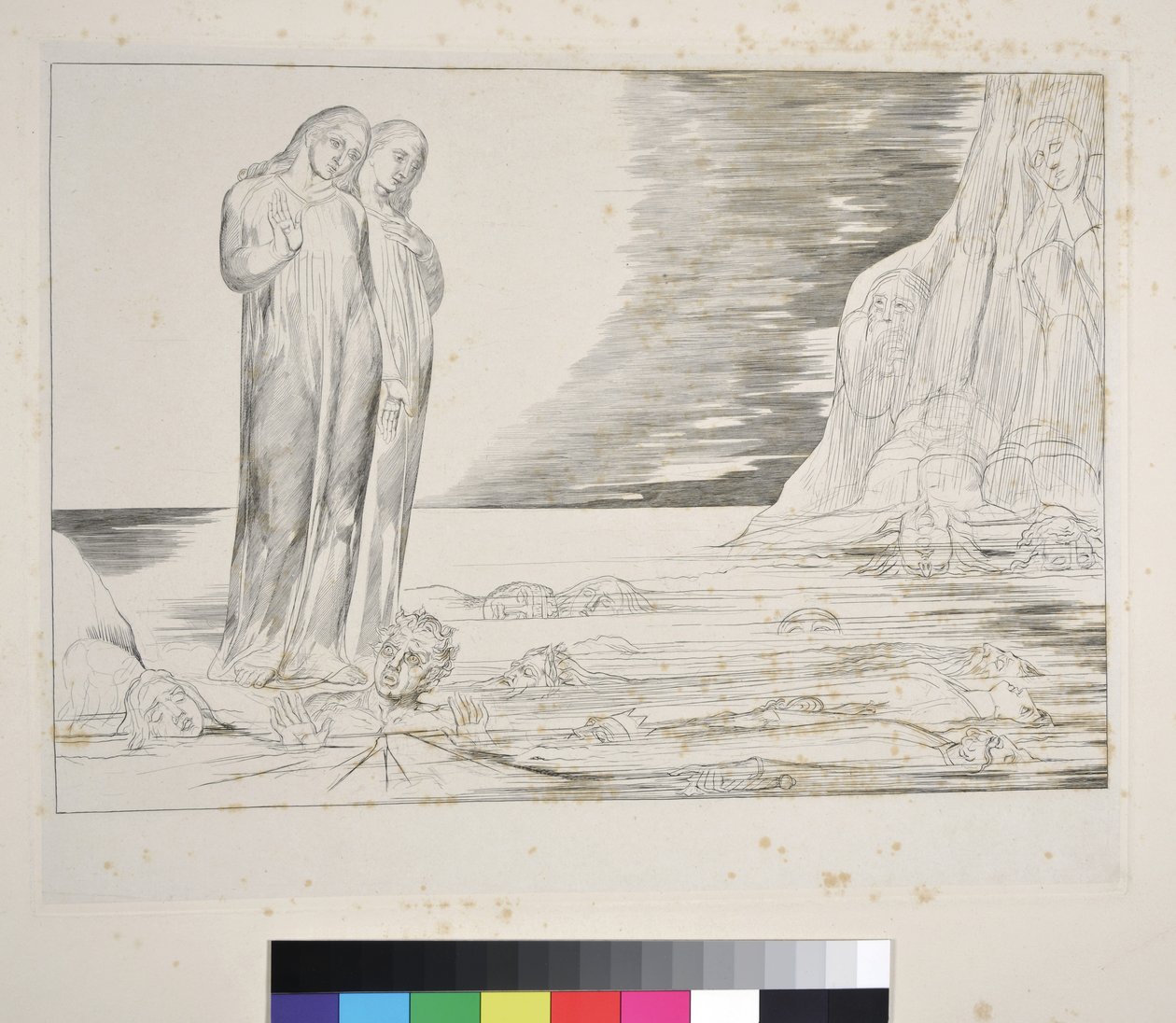 叛徒圈：但丁的脚击中Bocca degli Abbate，Inferno，Canto XXXII，Dante Alighieri的&39;Divine Comedy&39;插图，c.1827-38 作者 威廉·布雷克
