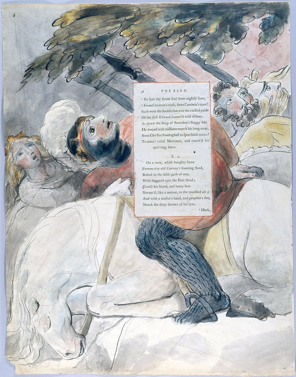 托马斯·格雷的诗，设计56 The Bard 04 作者 威廉·布雷克