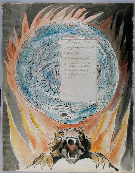 欧文的胜利，设计86来自托马斯·格雷的诗，1797-1798（wc用笔和墨水在纸上） 作者 威廉·布雷克
