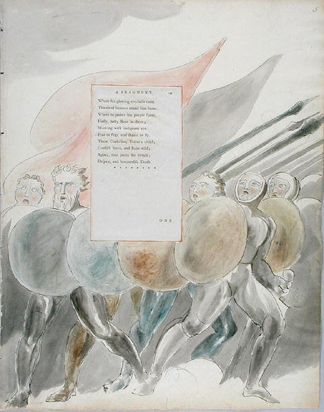 欧文的胜利，设计91年来自托马斯格雷的诗，1797年至1998年（纸与笔墨水） 作者 威廉·布雷克
