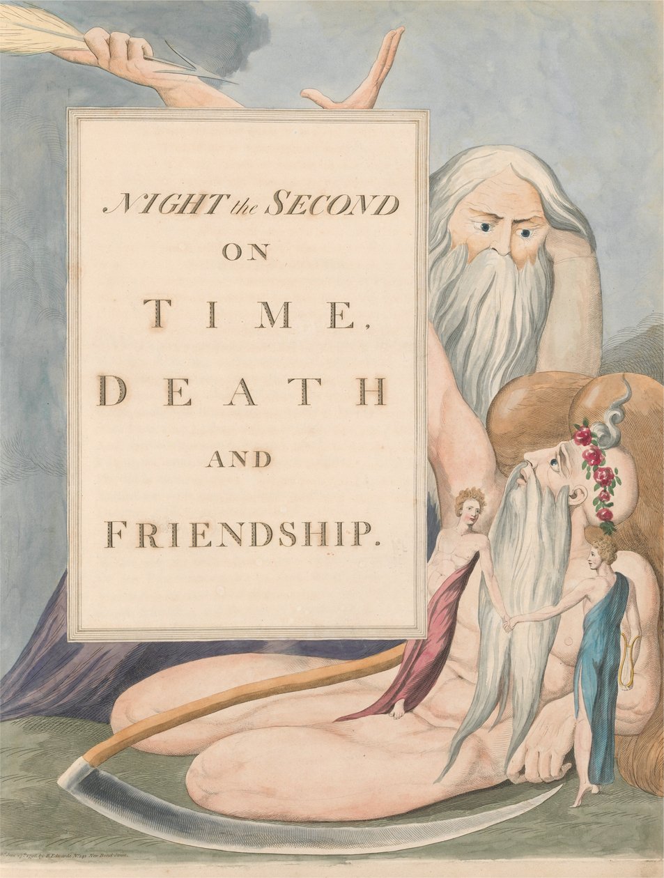 Youngs Night Thoughts，Page 17，Night the Second，On Time，Death and Friendship 作者 威廉·布雷克