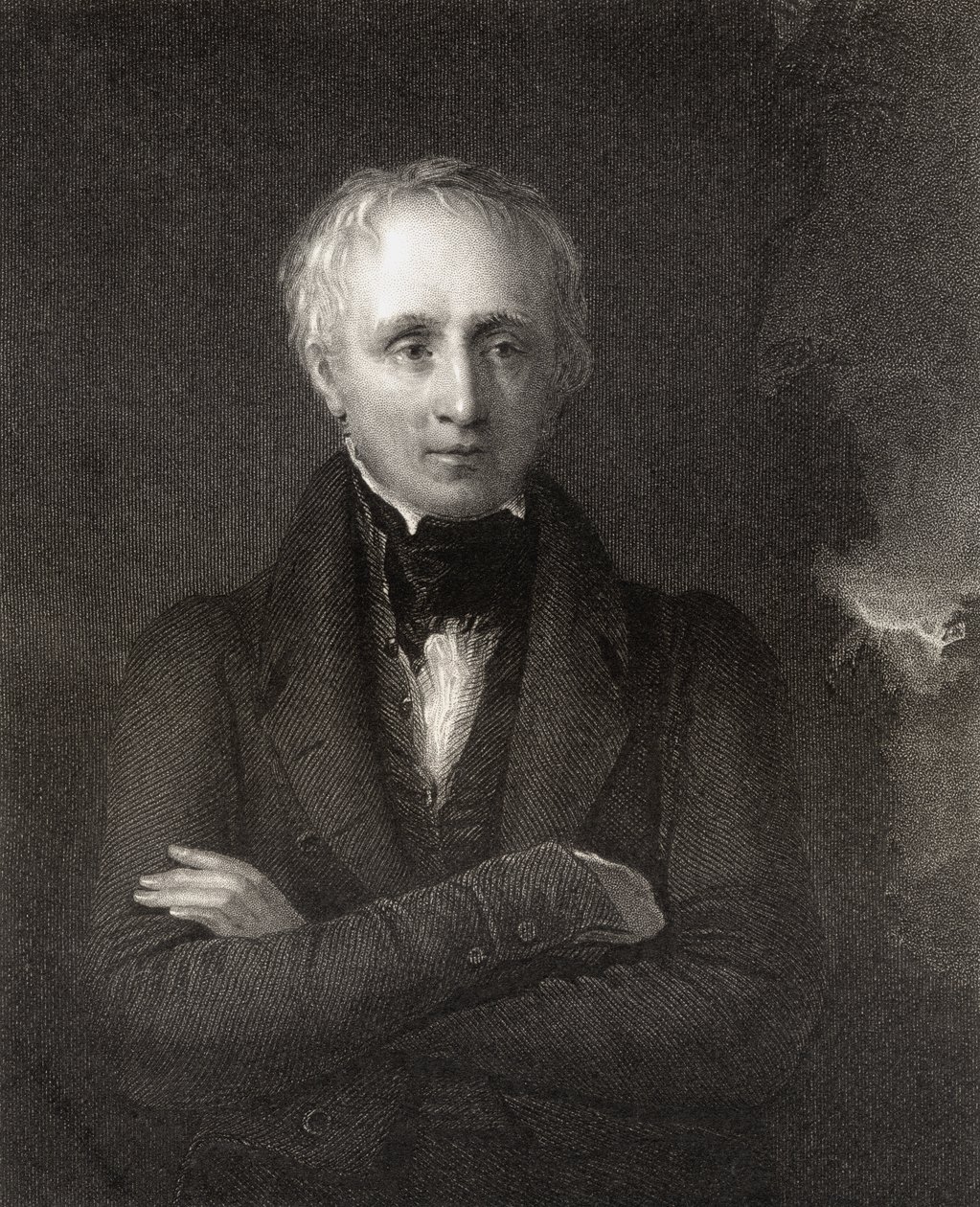 威廉华兹华斯，由约翰科克伦（1821-65）镌刻，来自&39;国家肖像画廊，第四卷&39;，出版于1835年 作者 威廉·博考尔