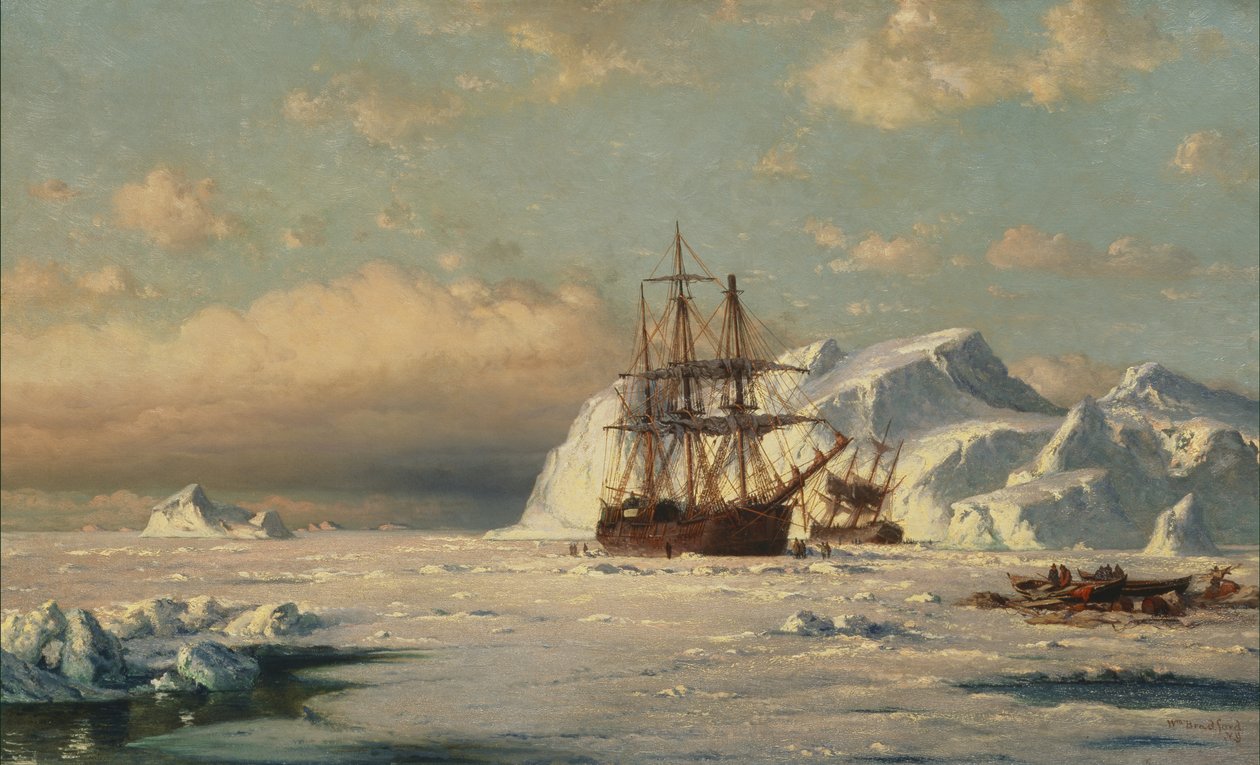 1870年后，在浮冰（Melville BayGreenland Coast）捕获 作者 威廉·布拉德福德