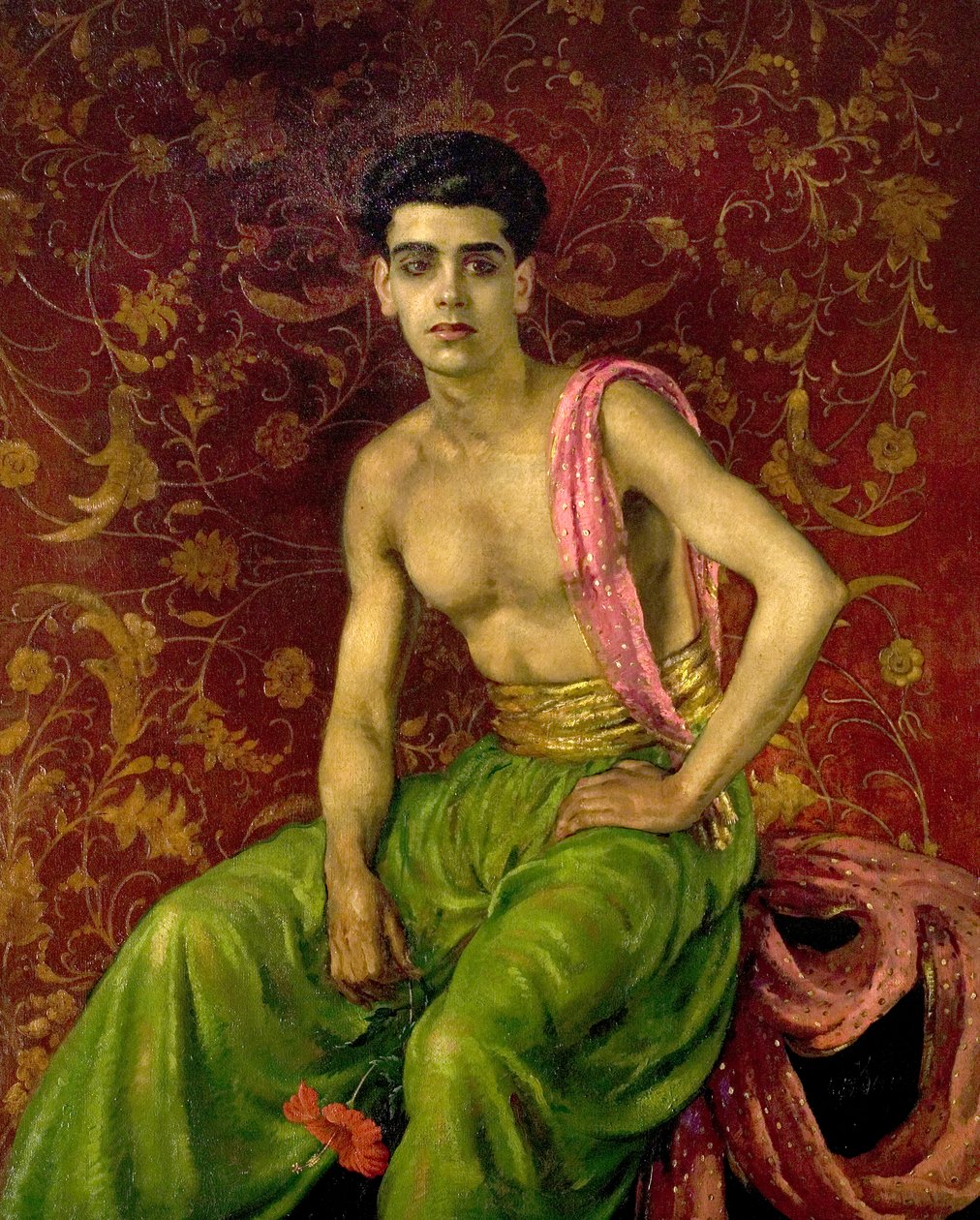 芙蓉花，c.1922 作者 威廉·布鲁斯·埃利斯·卷须