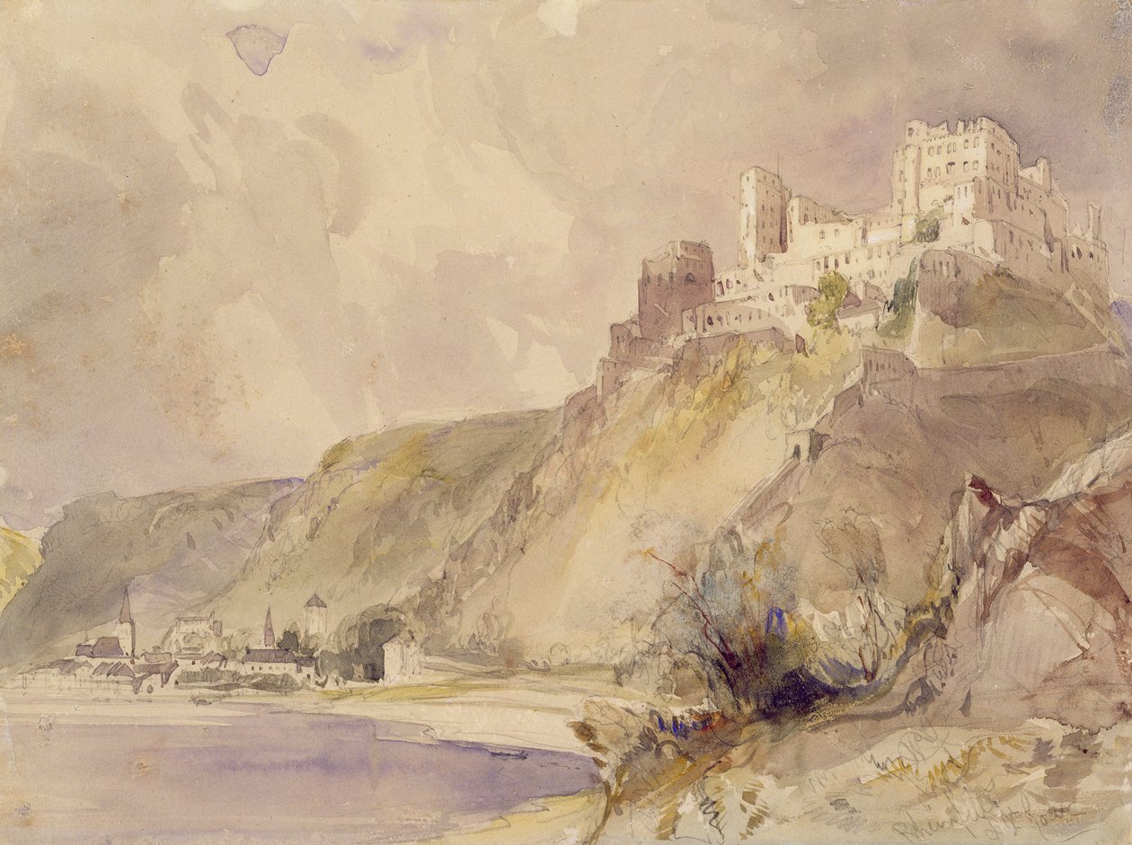 Rheinfels和St. Goar（纸上的wc） 作者 威廉·卡洛