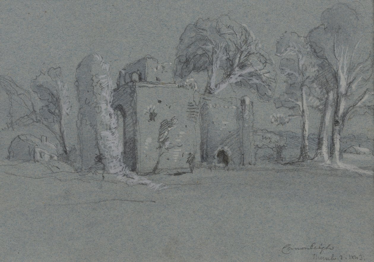 Cranleigh，1843年11月2日（铅笔在灰色纸上用白色突出显示） 作者 威廉·凯夫·托马斯