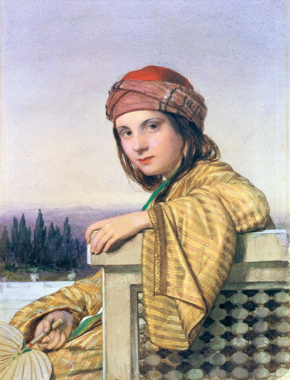土耳其女孩的画象，1864年 作者 威廉·多布森