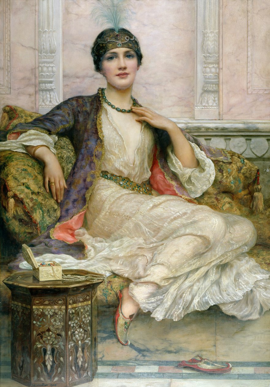 翡翠项链，1908年 作者 威廉·克拉克·沃特纳