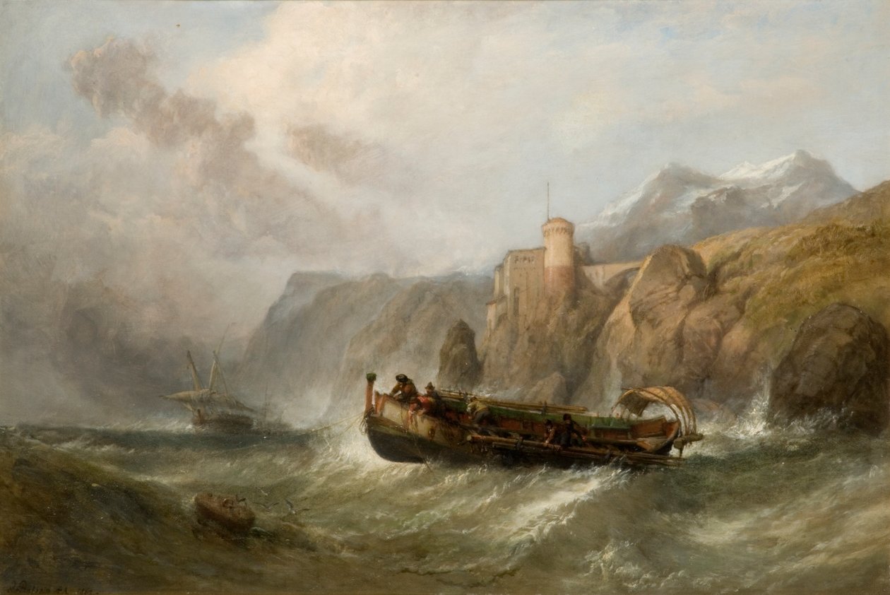 沿海风光，1862年 作者 克拉克森·弗雷德里克·斯坦菲尔德