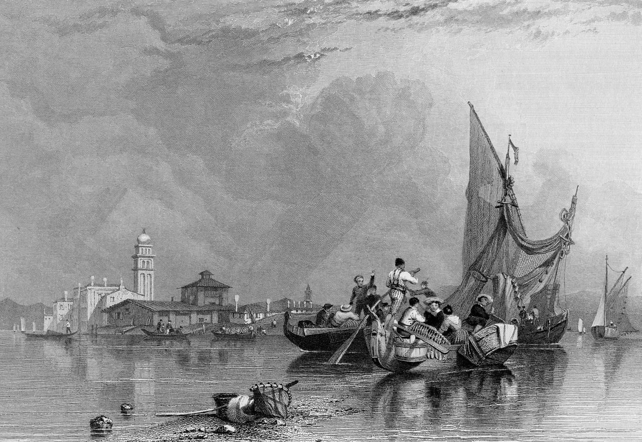 穆拉诺，由罗伯特沃利斯雕刻，1836年 作者 克拉克森·弗雷德里克·斯坦菲尔德