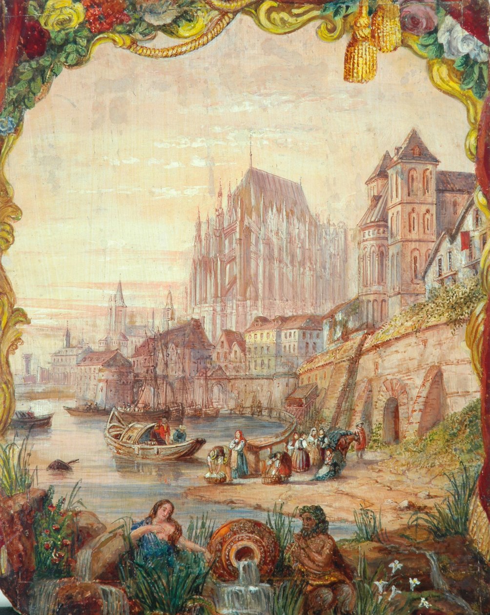河景，1855年 作者 克拉克森·弗雷德里克·斯坦菲尔德