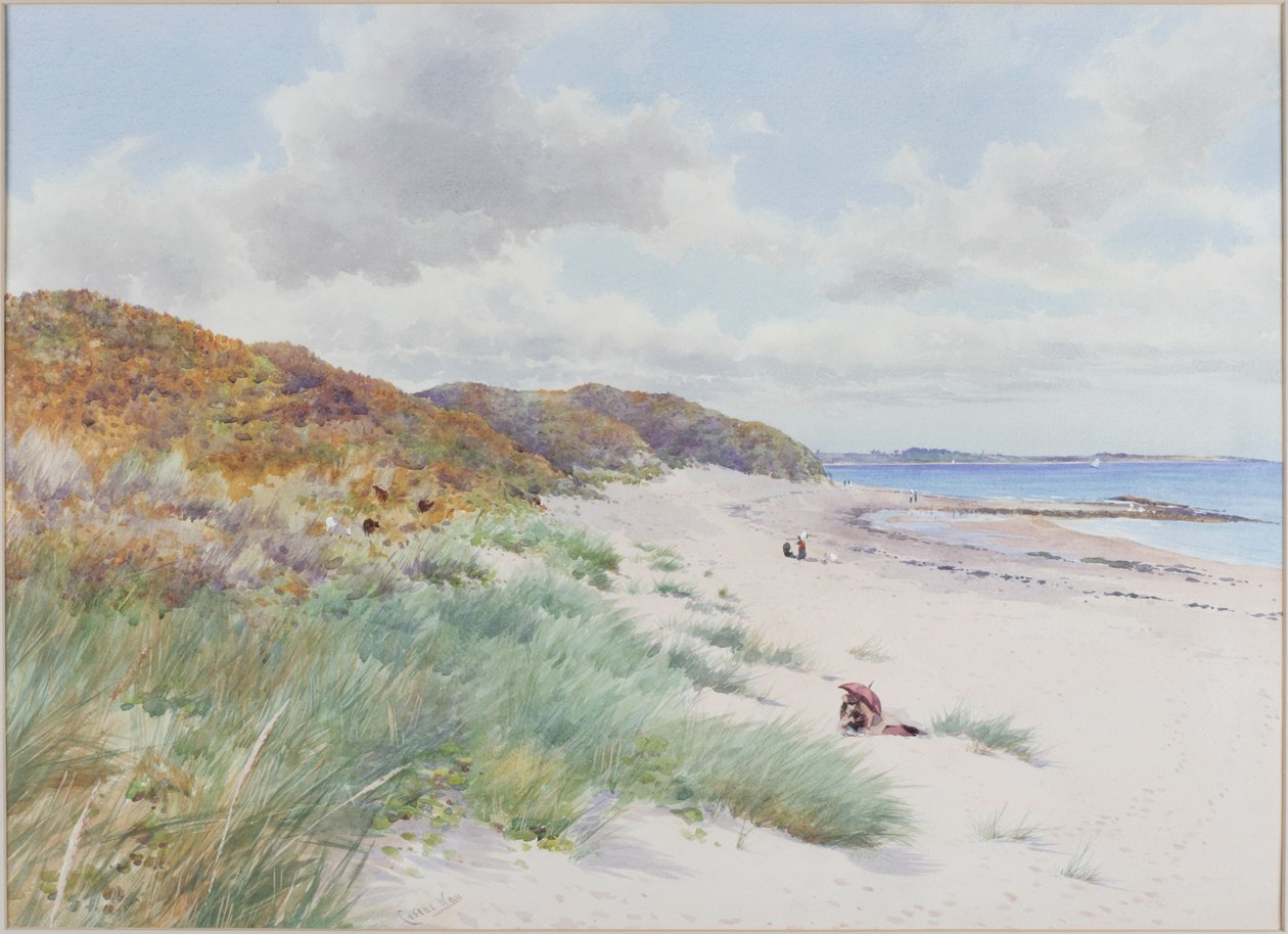 Warkworth Sands（纸上水彩） 作者 威廉·科森斯之路