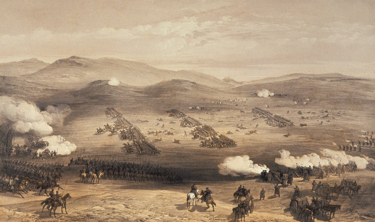 1855年卡迪根伯爵少将领导的轻型旅的指控 作者 威廉·克里米亚·辛普森