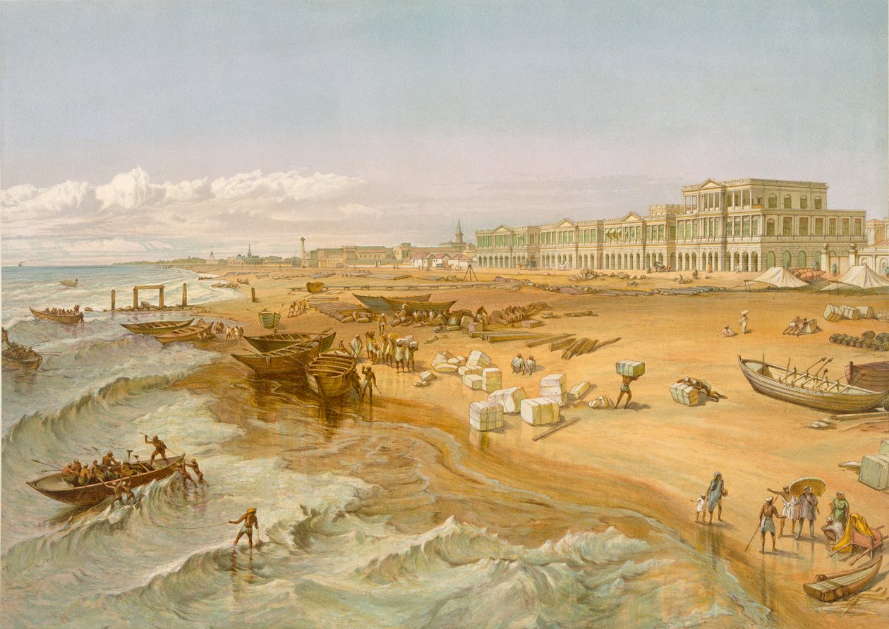 马德拉斯，来自&39;印度古代和现代&39;，1867年 作者 威廉·克里米亚·辛普森