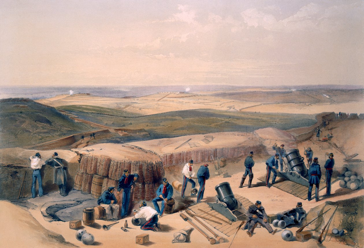 权利攻击的新作品，来自“东方战争所在地”，由Colnaghi and Co.出版，1856年 作者 威廉·克里米亚·辛普森
