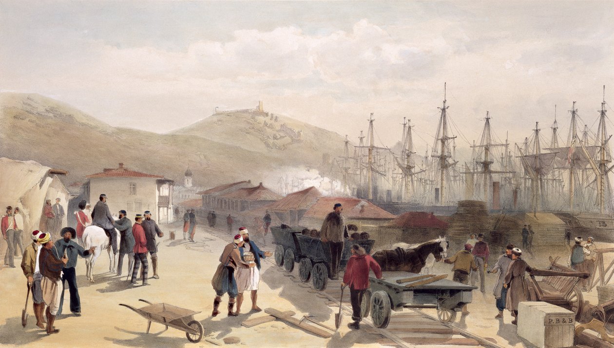巴拉克拉瓦的铁路，1856年的“东方战争的座位” 作者 威廉·克里米亚·辛普森