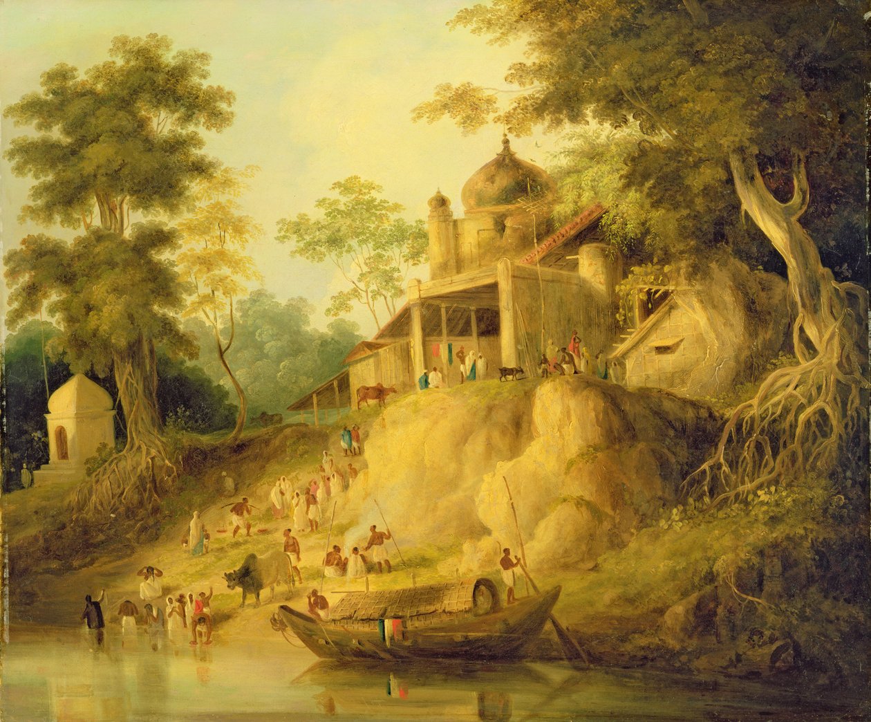 恒河岸，1820-30 作者 威廉·丹尼尔