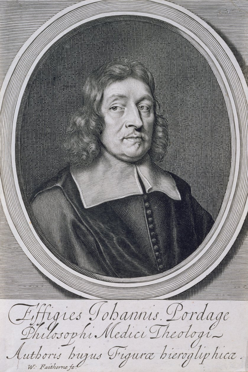 John Pordage的肖像（1608-98） 作者 威廉·法索恩
