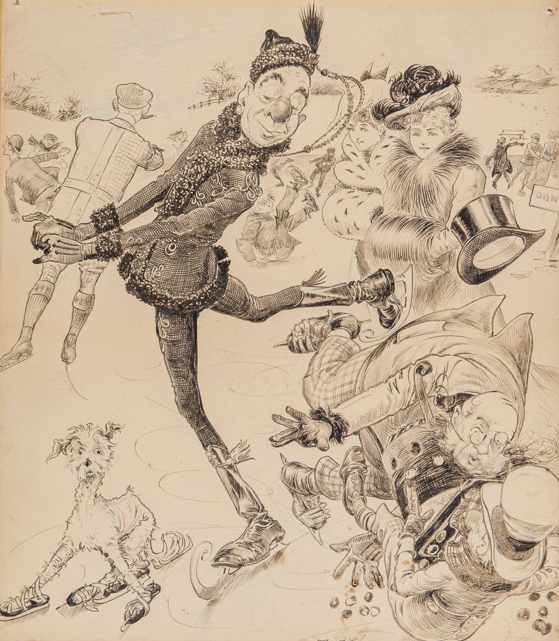 Ally Sloper Skating，1902 作者 威廉·弗莱彻·托马斯