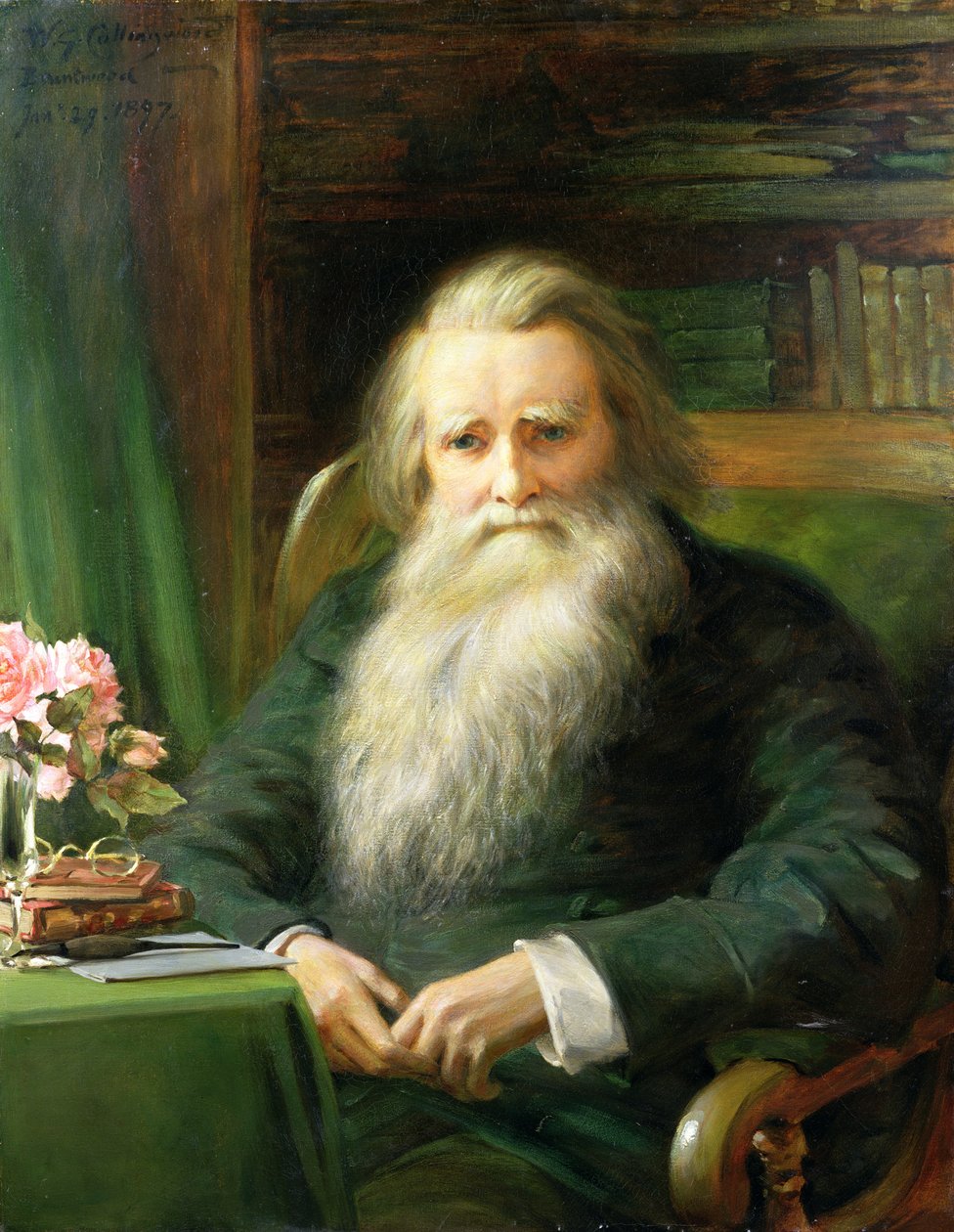 John Ruskin的肖像（1819-1900）1897 作者 威廉·格瑟姆·科林伍德