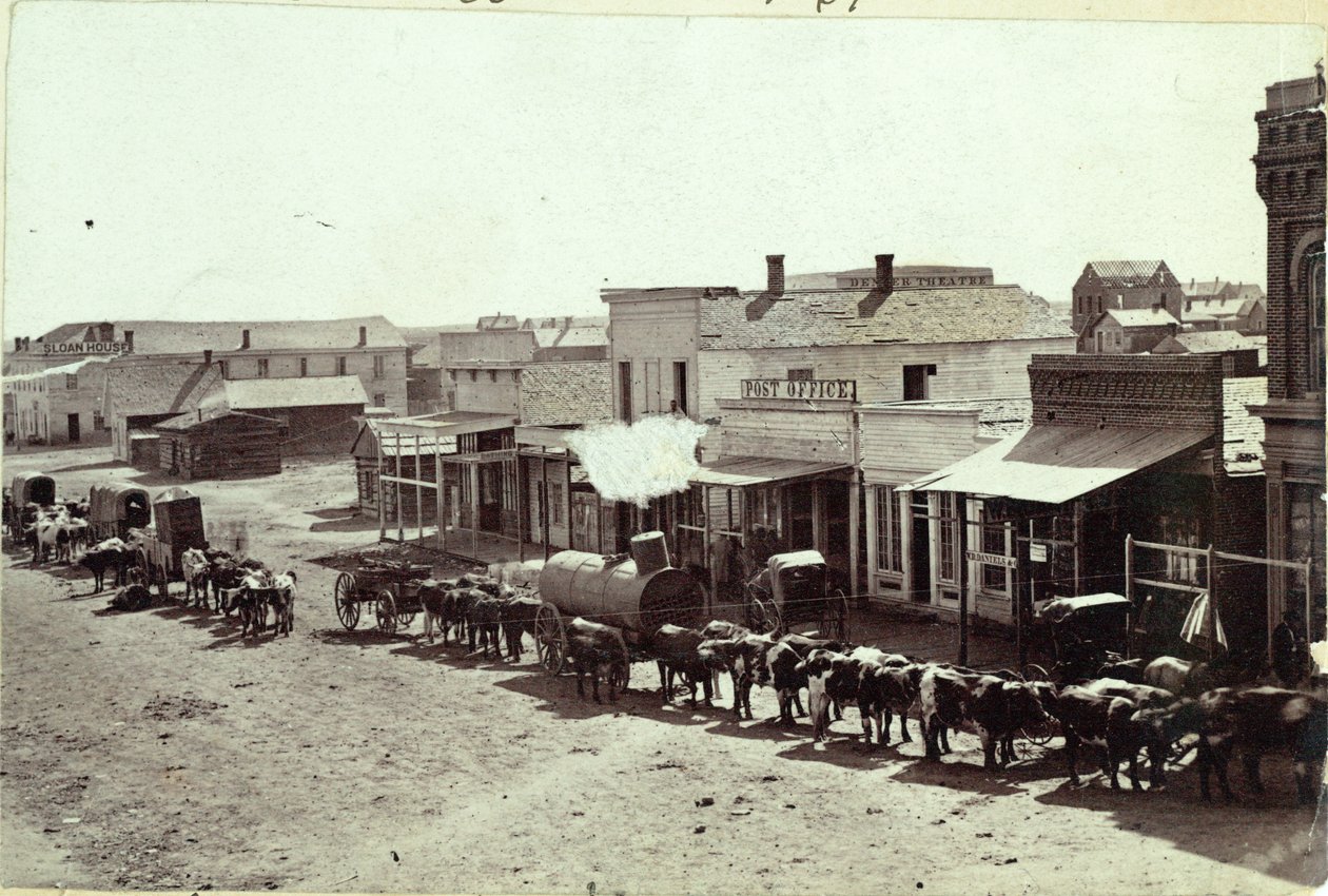 Larimer St，科罗拉多州丹佛市，1862年 作者 威廉·冈尼森·张伯伦