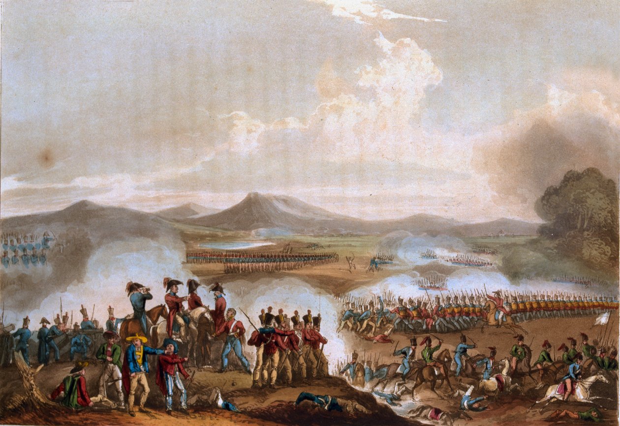 1809年7月28日，塔拉维拉之战，来自1799年至1815年的“英国和她的同盟军事成就”，由T. Sutherland雕刻，由J. Jenkins出版，1815年6月1日（彩色aquati） 作者 威廉·希思