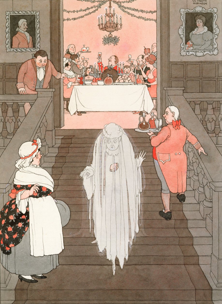 Ghost和Mince Pie，1941（笔和墨水和wc） 作者 威廉·希思·罗宾逊